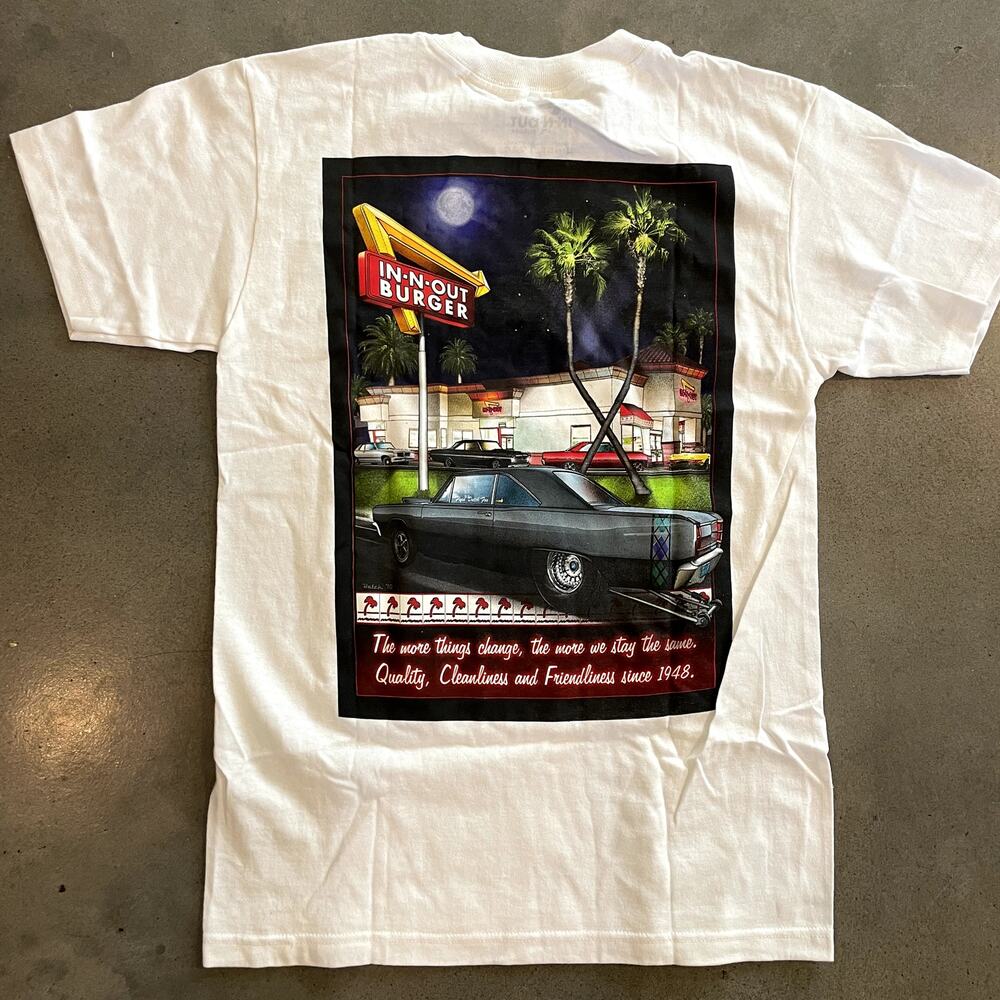 In N Out Burger California White cotton Tshirt unisex adult Small NEW